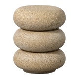 SIDE TABLE DOTS BEIGE POLY